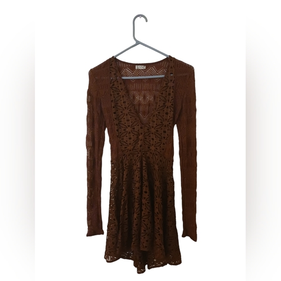 Free People‎ Intimately All Lace Dress Red/Purple Size Extra Small - Picture 1 of 6